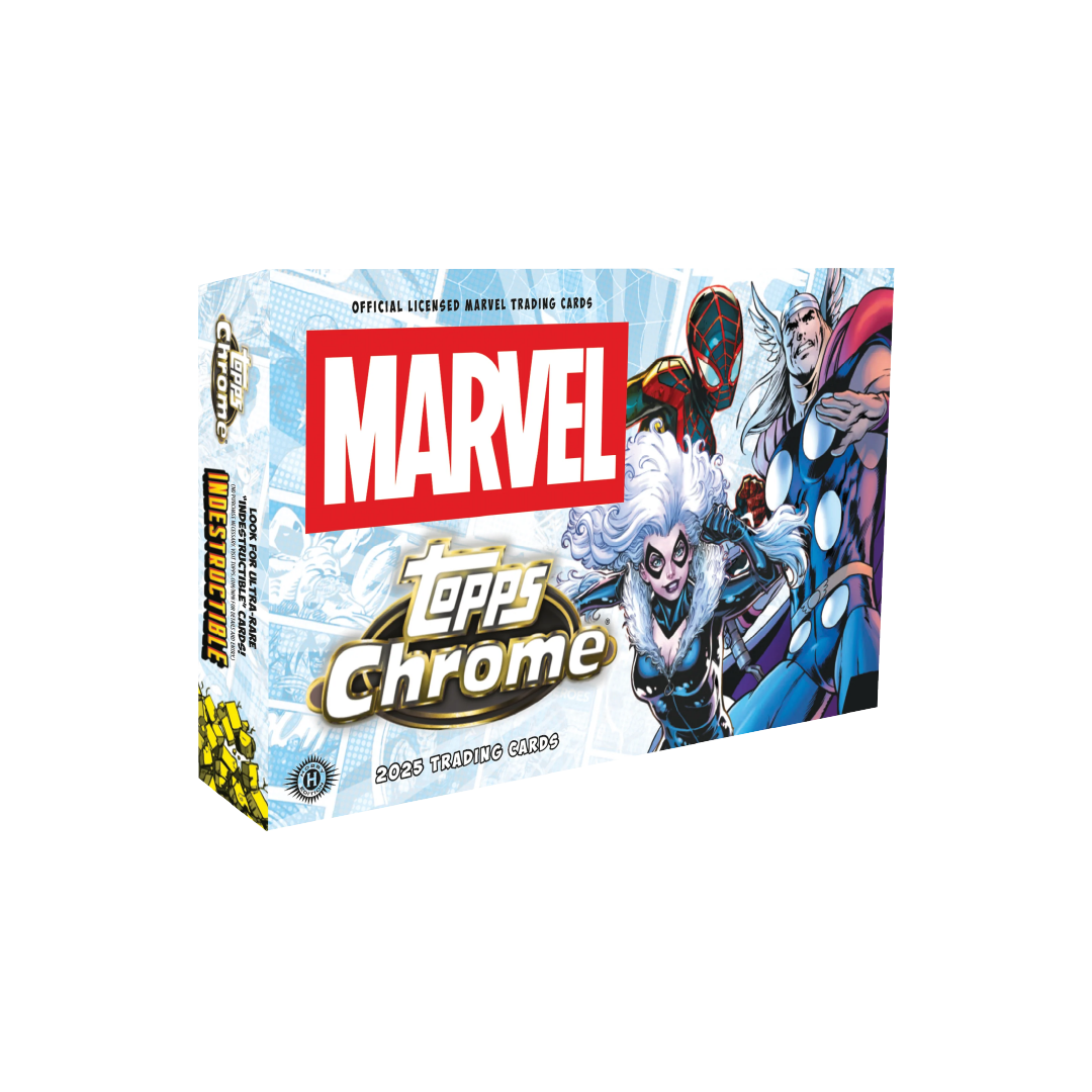 Topps Chrome Marvel 2025 Hobby Box - Premium Trading Cards Collection for Collectors & Investors | Perfect for Marvel Fans, Card Trading, and Investment Portfolios
