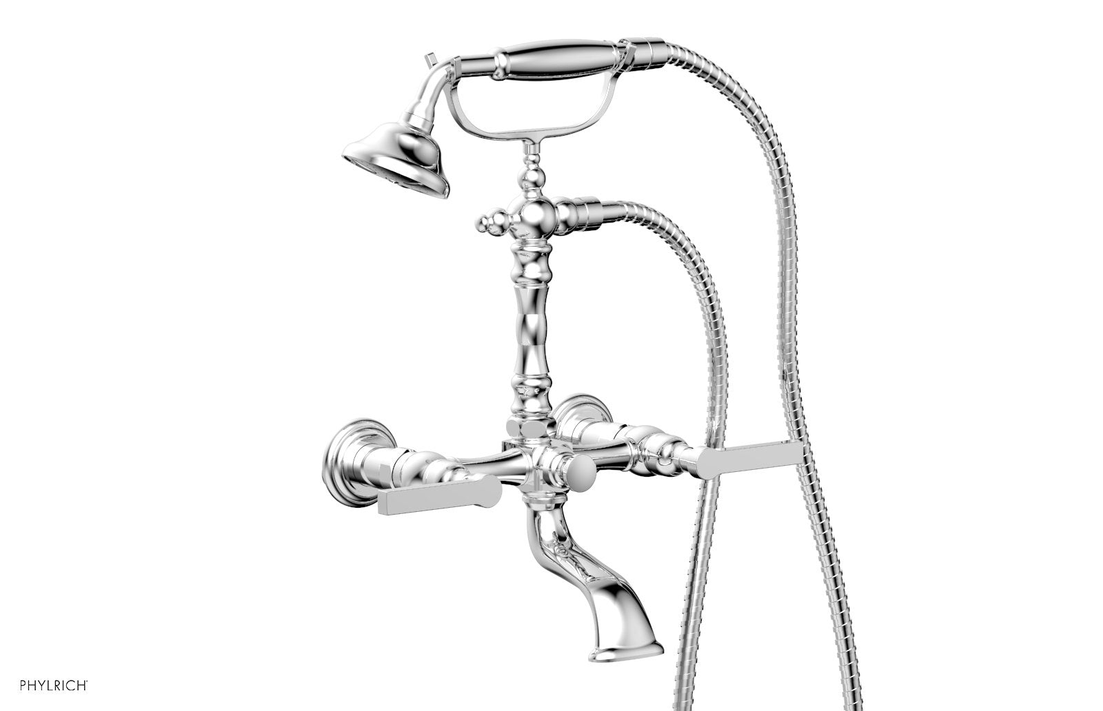 HEX MODERN K2393 21 Exposed Tub & Hand Shower with Lever Handle - Chrome Finish Bathroom Fixture for Modern Home Renovation | Perfect for Master Bath, Guest Bath & Spa-Like Shower Experience