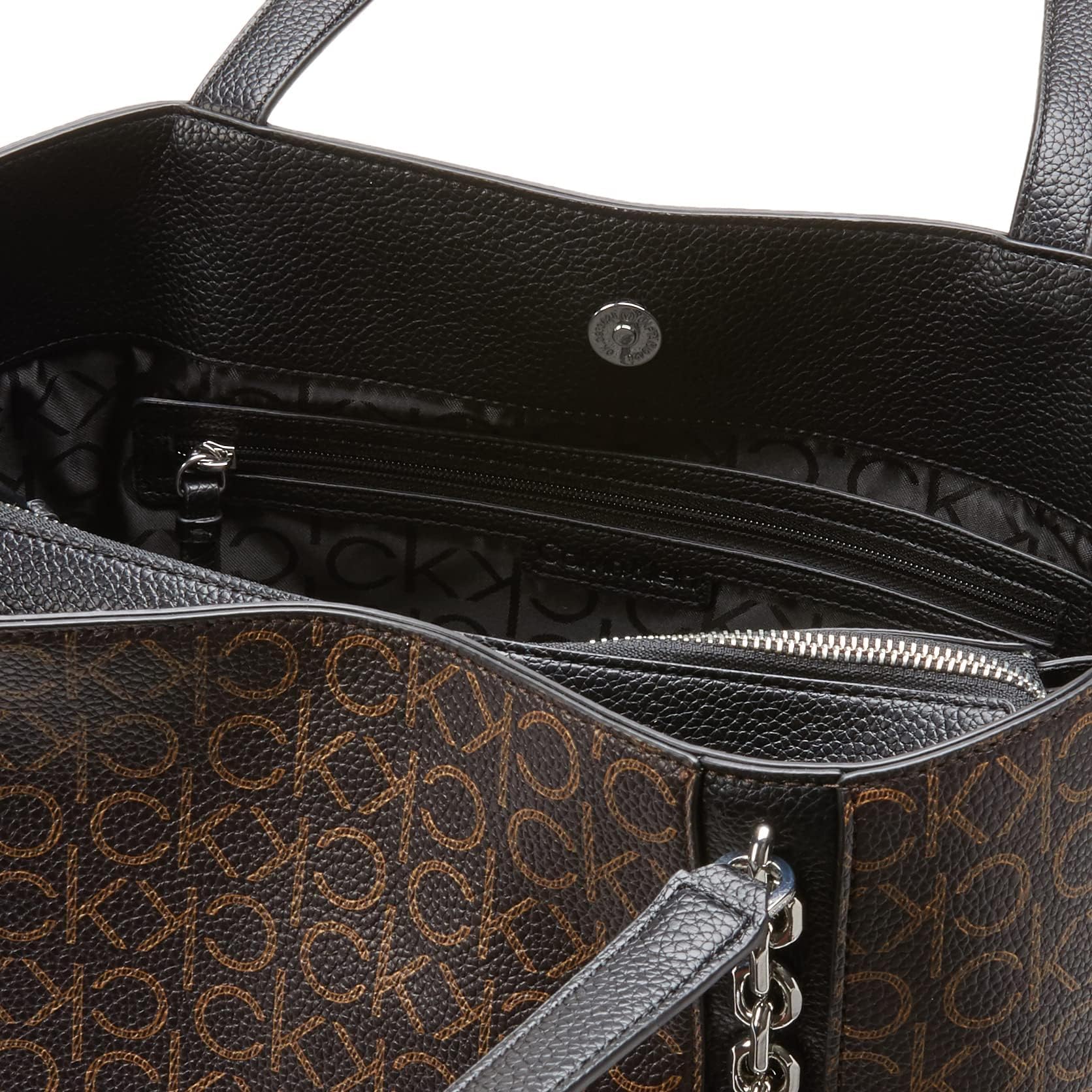 Calvin Klein Adeline Triple Compartment Tote Bag for Women - Spacious Work & Travel Tote with Multiple Pockets - Perfect for Office, Commute & Weekend Getaways