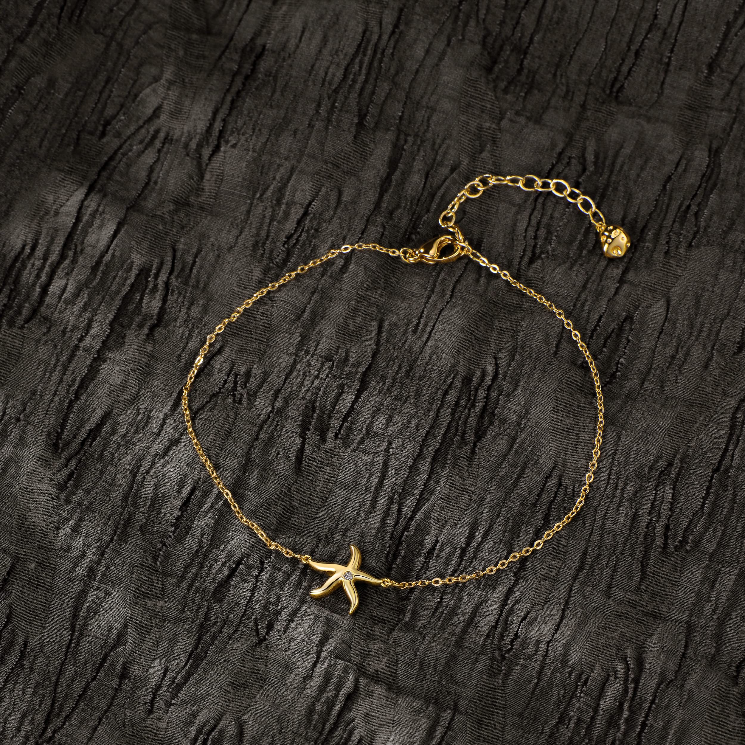 14K Gold Plated Adjustable Cuban Link Ankle Bracelets for Women - Tiny Cute Summer Barefoot Jewelry Gift Set for Beach, Vacation & Everyday Wear
