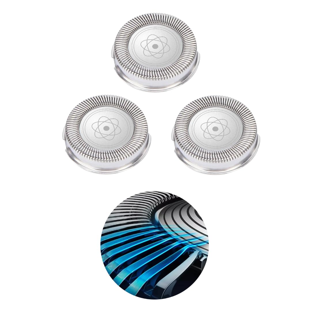 3-Pack Replacement Shaver Blades for Philips Norelco HQ64, HQ6070, HQ6073, HQ5710, 7310, PT720, PT726, PT725 - Compatible with Electric Razors for Men - Perfect for Travel, Home & Office Use