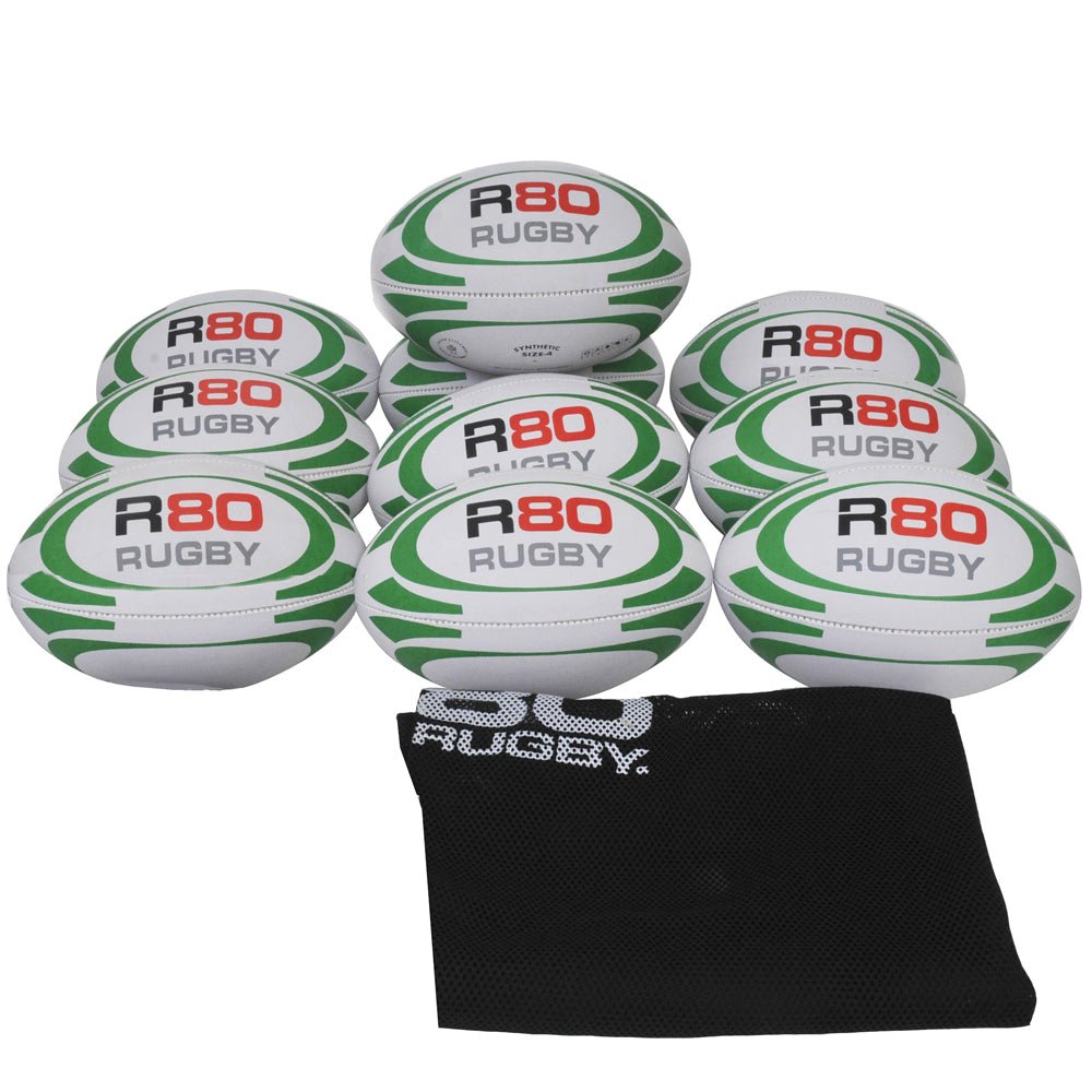 R80 Junior Rugby Ball Packs - High-Quality Youth Rugby Balls for Training & Games | Perfect for Kids, Schools, and Youth Rugby Clubs | Durable & Soft for Safe Play