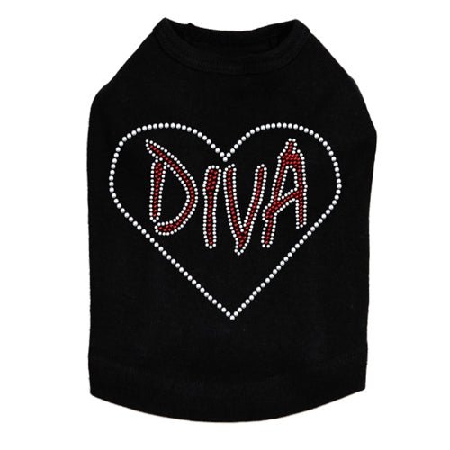Diva Heart Tank Top for Women - Stylish & Comfortable in Multiple Colors - Perfect for Summer, Beach, and Casual Outfits