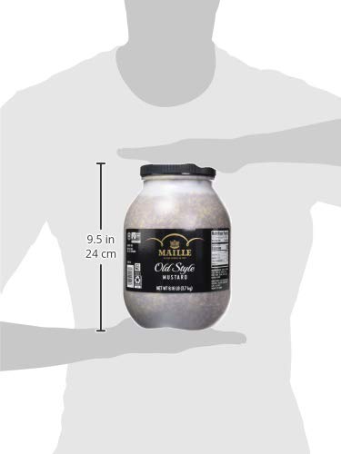 Premium Maille Old Style Whole Grain Stone Ground Mustard - Gluten Free, 8.16 Lbs (Pack of 4) - Perfect for Marinades, Sauces, Dressings & Gourmet Cooking | Artisanal French Mustard for Sandwiches, BBQ & Charcuterie Boards