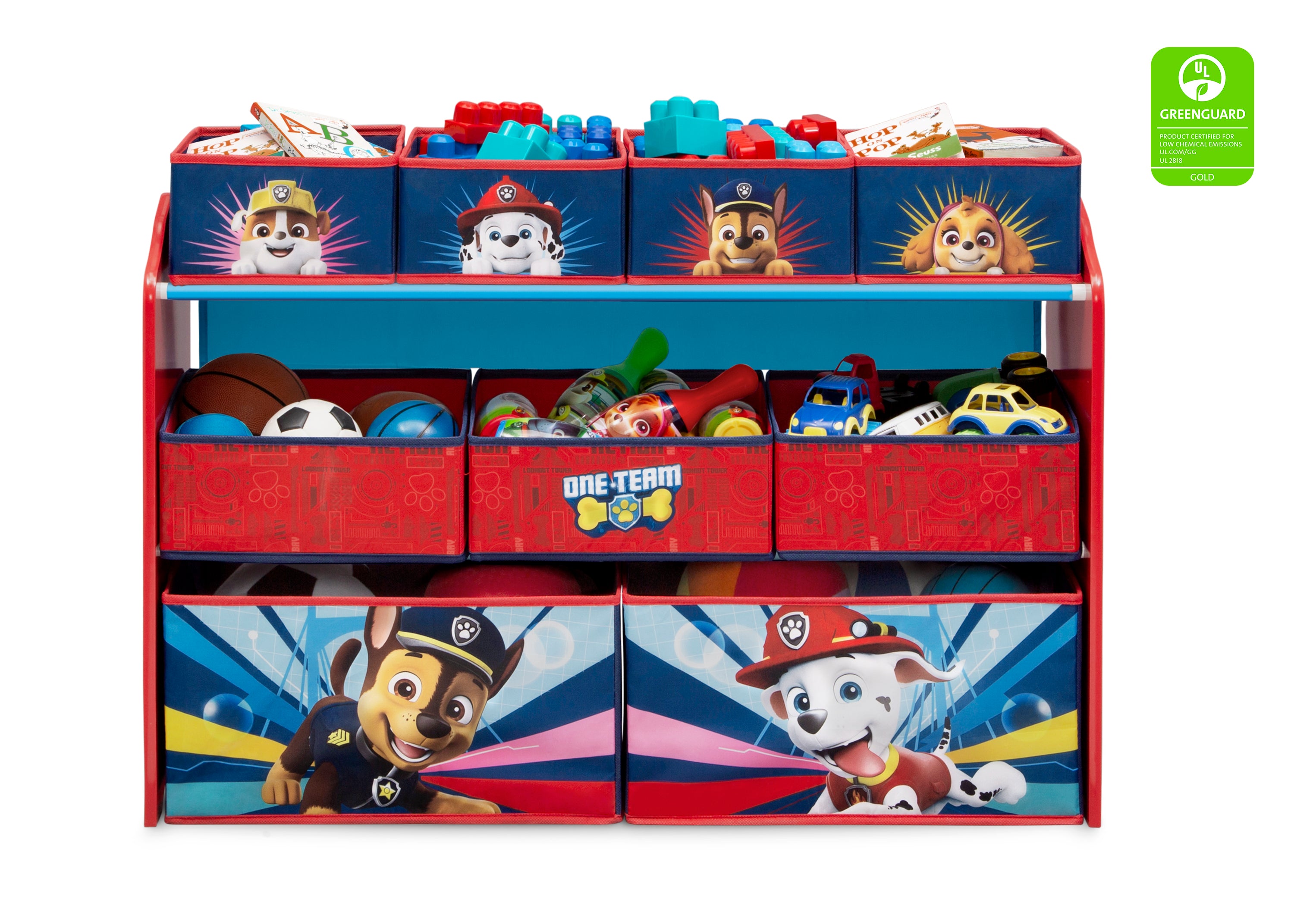 PAW Patrol Deluxe 9-Bin Toy Organizer for Kids - Storage Solution for Action Figures, LEGO Blocks & Playroom Organization - Perfect for Bedroom, Playroom & Daycare Storage