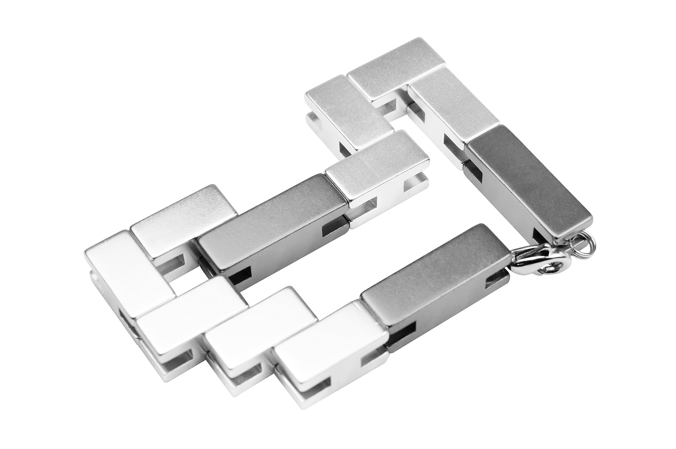 Cube Bracelet - Unique Wearable Art & Puzzle Jewelry in Iron Gray for Gifts, Fashion, and Brain Teasers