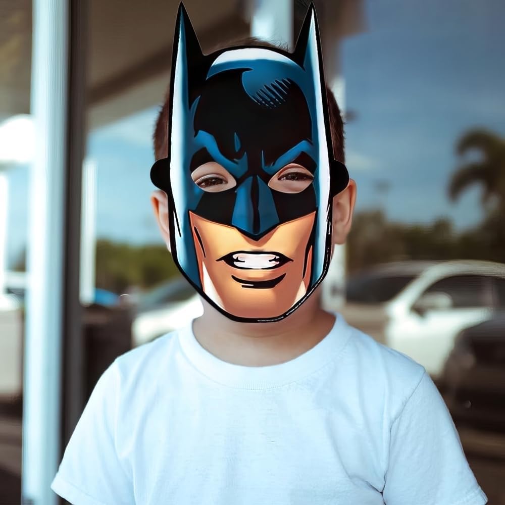 Batman Paper Masks 8-Pack for Cosplay & Themed Parties