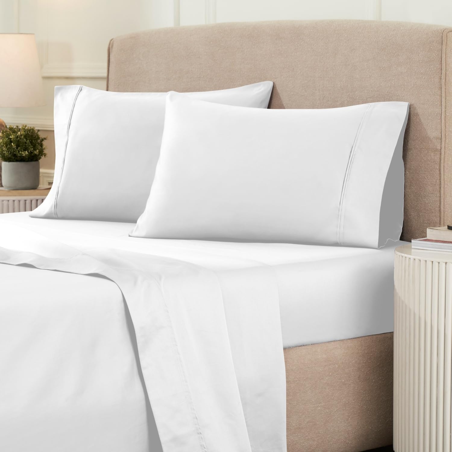 Premium 1200-Thread Count Egyptian Cotton Sheet Set - Full Size with 18