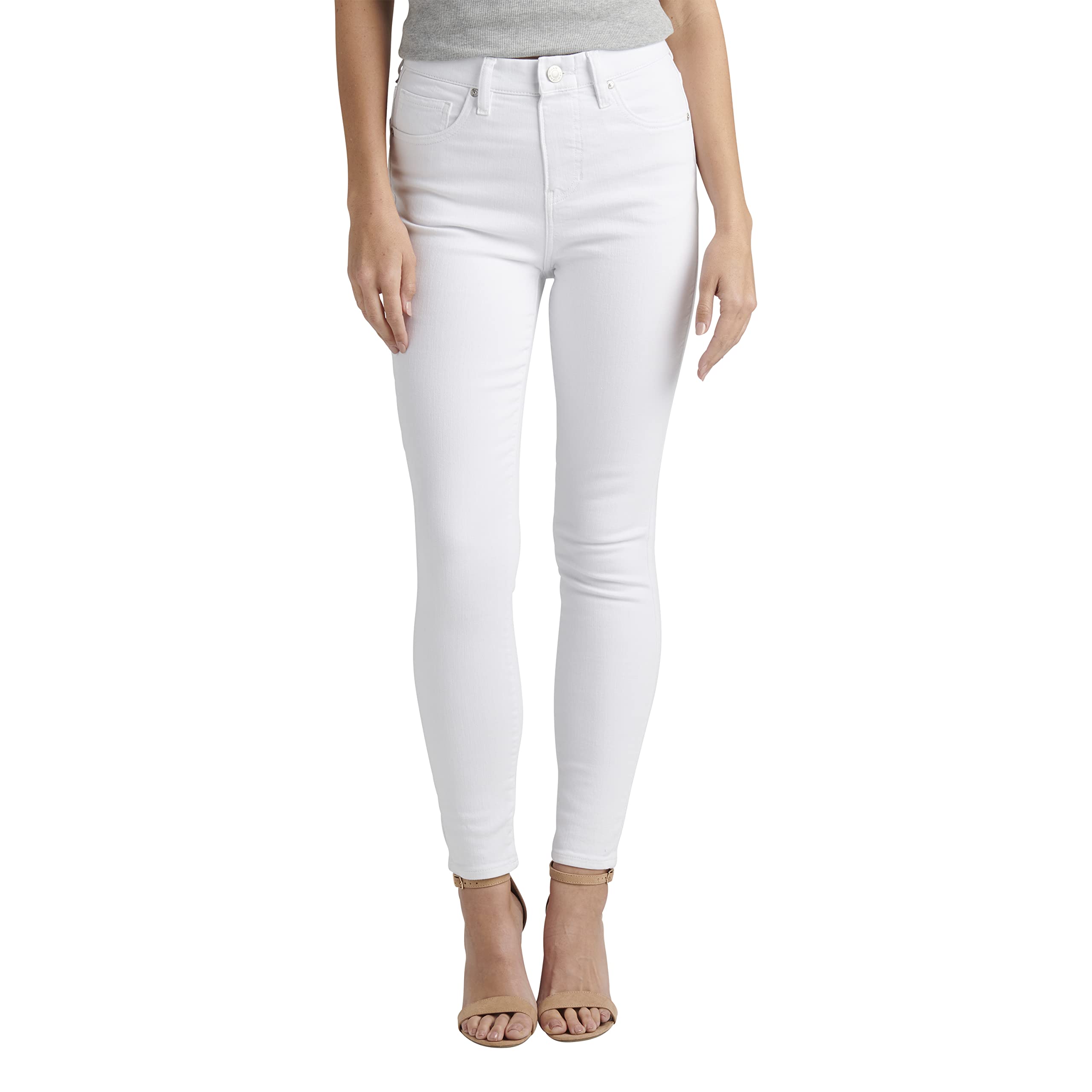 **JAG Jeans Women's Valentina High Rise Skinny Pull-On Jeans - Legacy, White, Size 10 | Stretch Comfort for Work, Casual & Night Out**