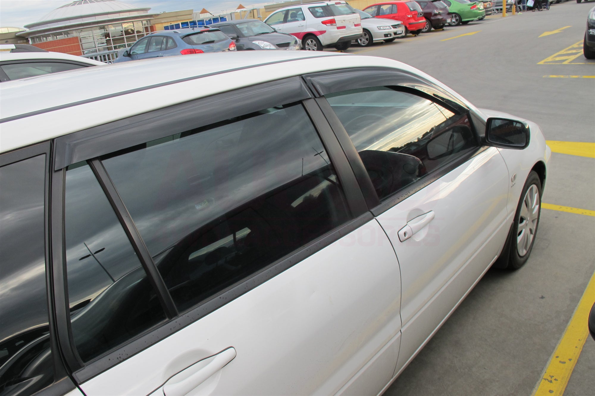 2003-2007 Mitsubishi Lancer Wagon Weather Shields - Car Window Rain Guards & Wind Deflectors for All-Weather Protection - Perfect for Rainy Days & Highway Driving