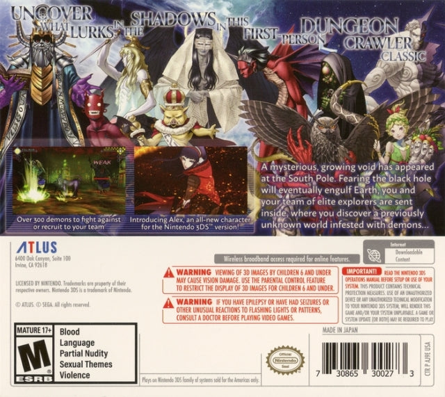 Shin Megami Tensei: Strange Journey Redux - Nintendo 3DS JRPG Game | Dark Fantasy Adventure with Demons & Strategic Combat | Perfect for Fans of Atlus RPGs & Dungeon Crawlers