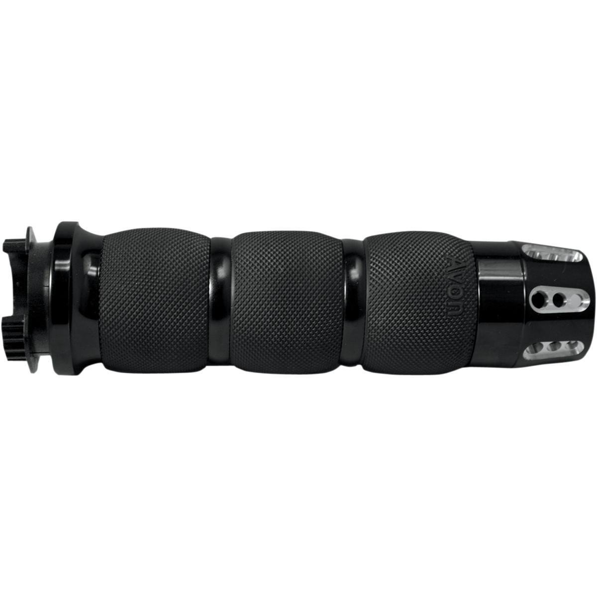 Avon Grips Air Cushioned Grips Gatlin - Black Anodized MT-AIR-90-AN-GA for Motorcycle Comfort & Vibration Reduction - Perfect for Long Rides & Off-Road Adventures