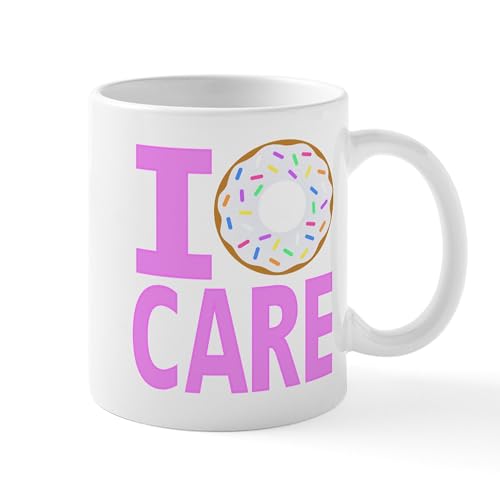 White - I Donut Care Mug