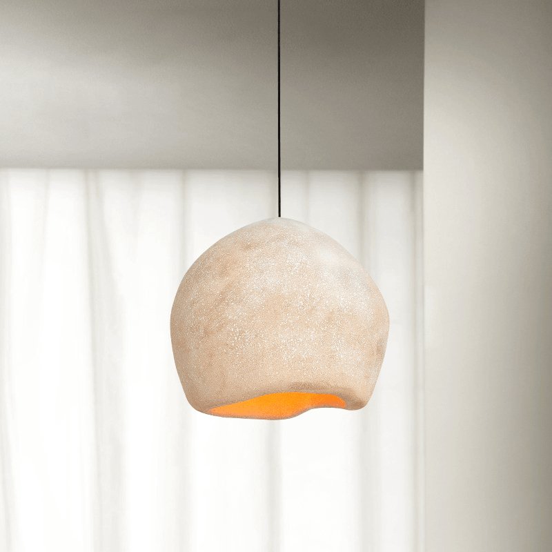 Modern Crete Pendant Lamp - Handcrafted Glass Ceiling Light Fixture for Dining Room, Kitchen, or Bedroom Decor