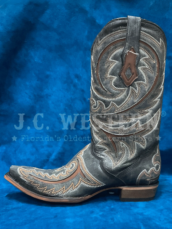 Men's Corral C4076 Western Boots with Inlay Embroidery - Grey Triad Design | Perfect for Country Dancing, Rodeos & Western Fashion