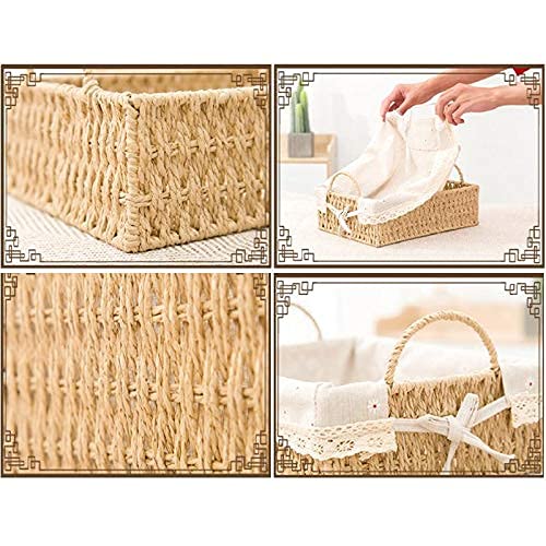 Woven Laundry Hamper & Storage Basket with Handles - Organizer Bin for Home, Toiletries, Stationery, Toys | Perfect for Bedroom, Bathroom & Closet Organization