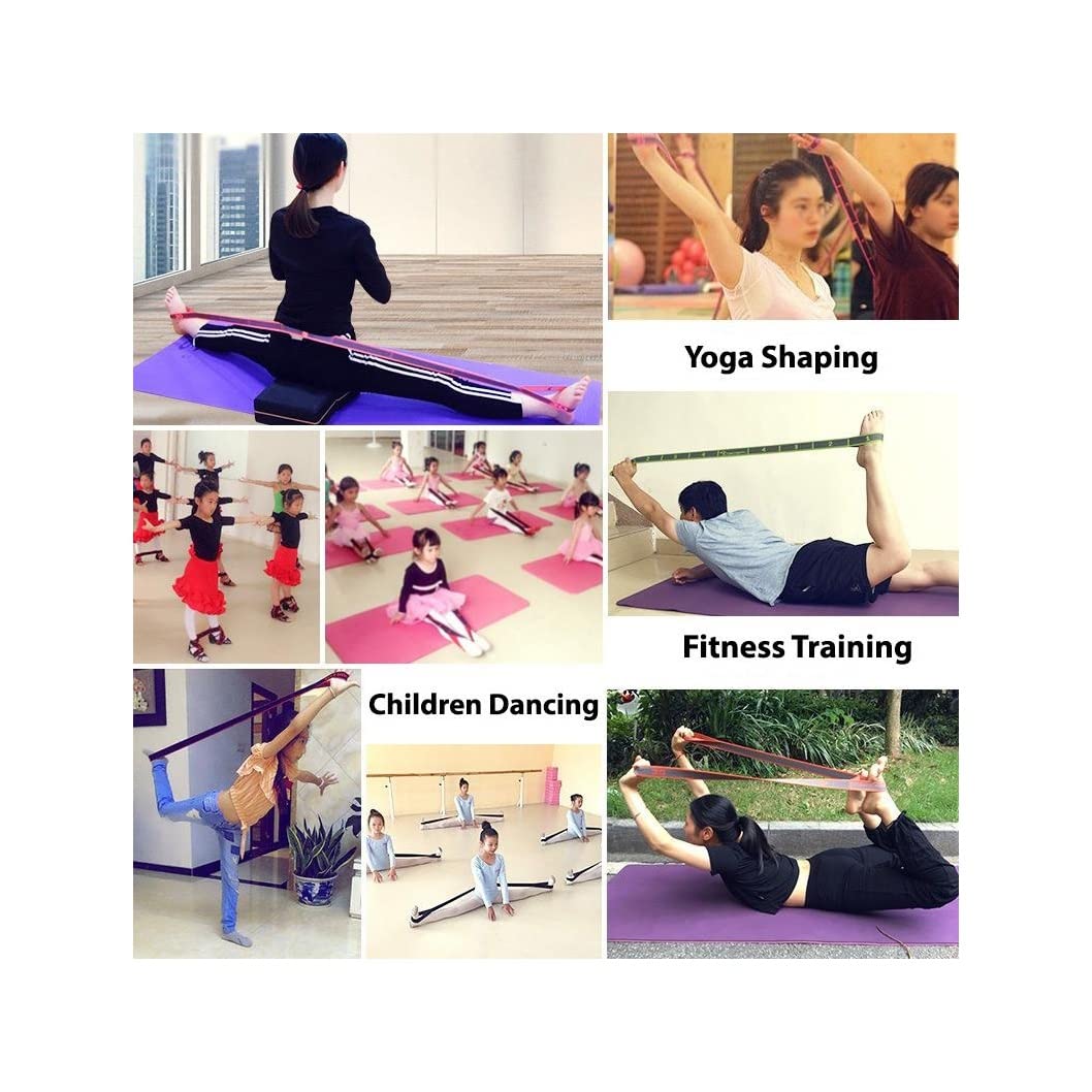 Premium Elastic Yoga Stretch Band - High-Quality Polyester Resistance Loop for Yoga, Pilates, Gym & Fitness Training (Purple, 85-105cm) - Perfect for Home Workouts, Physical Therapy & Dance Stretching Exercises