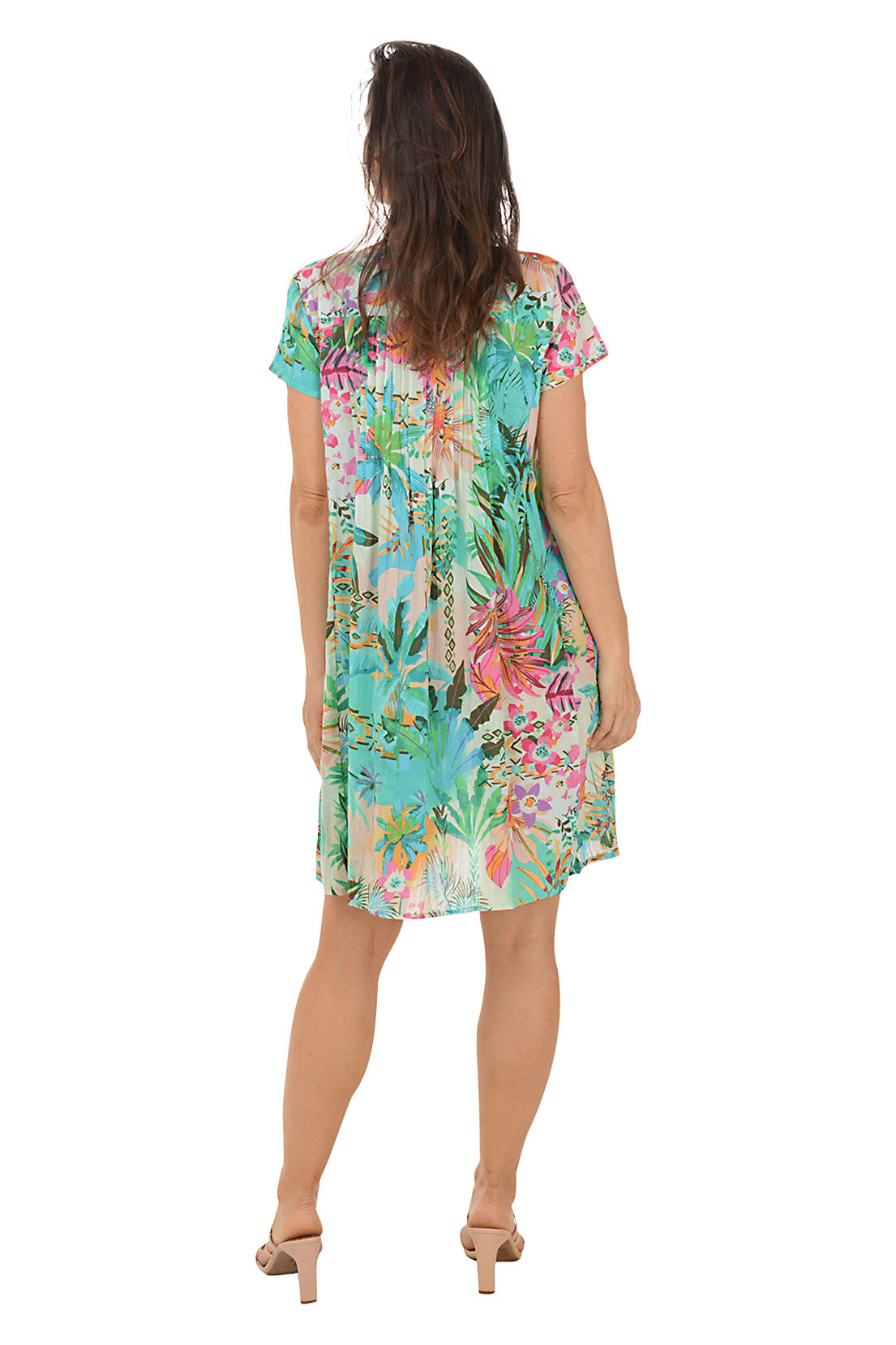 Hanalei Women's Organic Cotton Short Sleeve Summer Dress - Casual Boho Beach Dress for Vacation, Travel & Everyday Wear