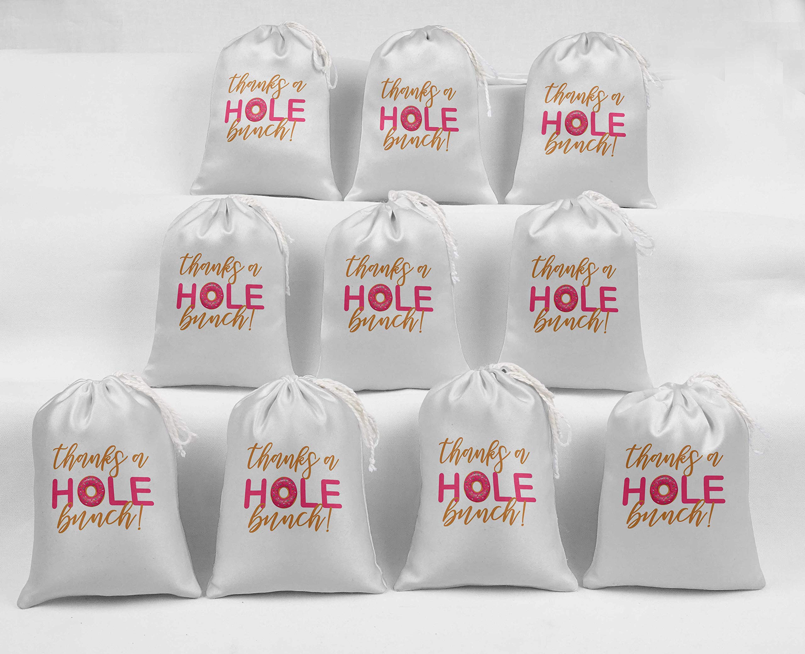 Darling Souvenir White 'Thanks A Hole Bunch' Gift Bags - 15pcs Birthday Party Favors & Gift Pouches for Baby Showers, Bridal Showers, and Special Occasions