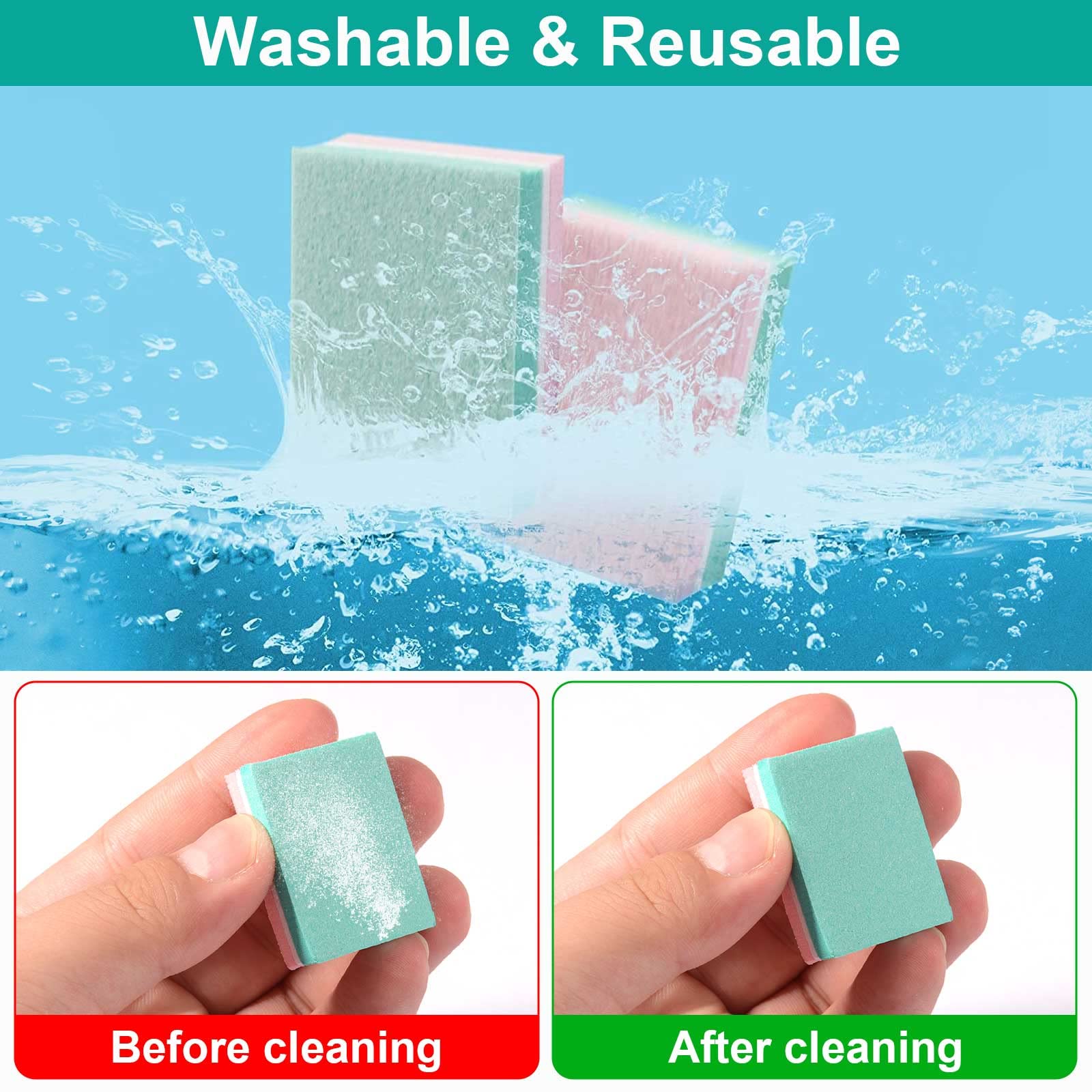 **CGBE 180/100 Grit Nail Buffer Blocks & Sponge Files – 50PCS Pink & Green Manicure Sanding Buffers for Smooth & Shiny Nails – Perfect for Home, Salon & Professional Nail Care**