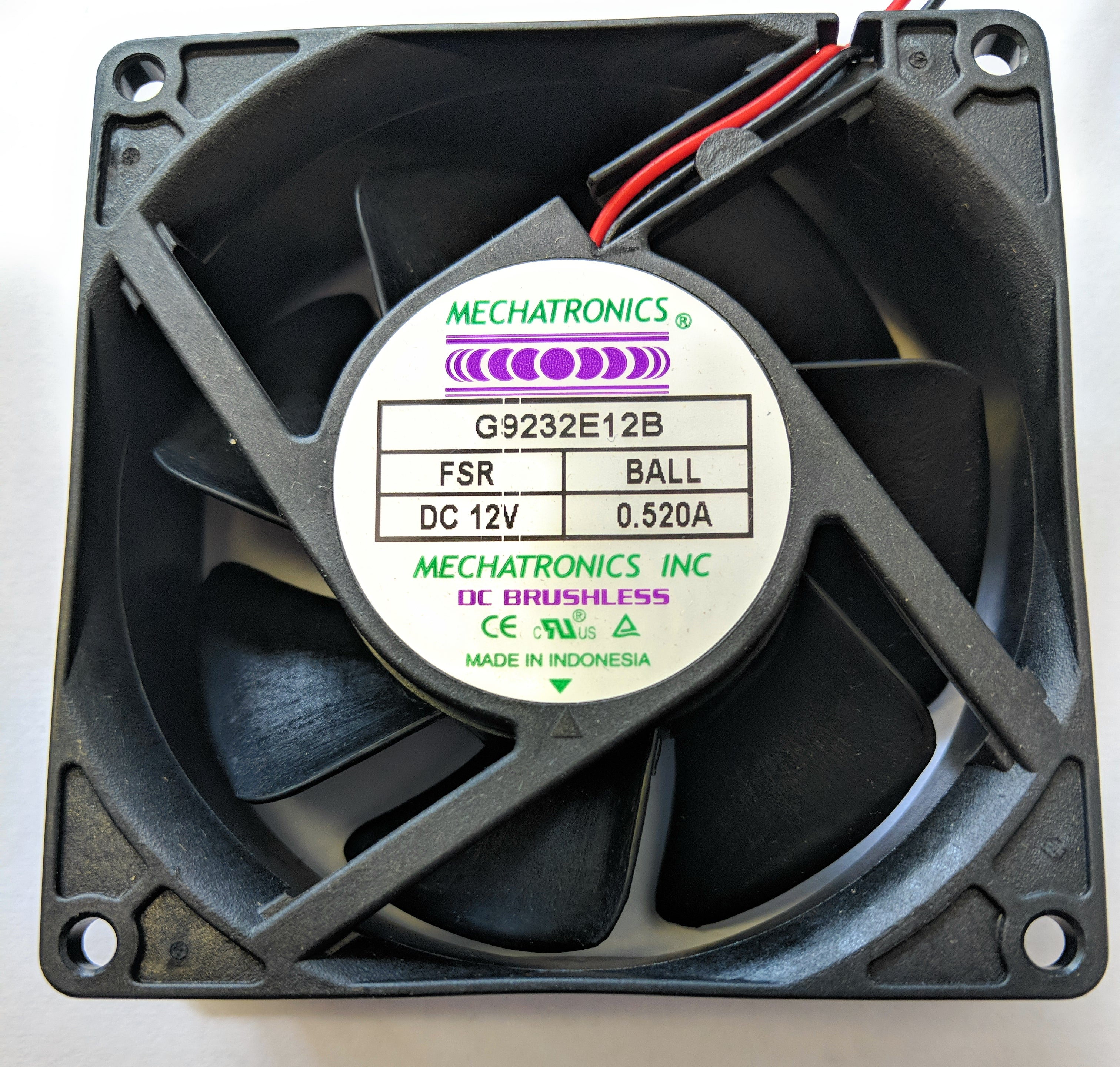 High Speed 92x92x32mm 12V DC Cooling Fan - Mechatronics G9232E12B FSR for PC, Electronics & Server Cooling