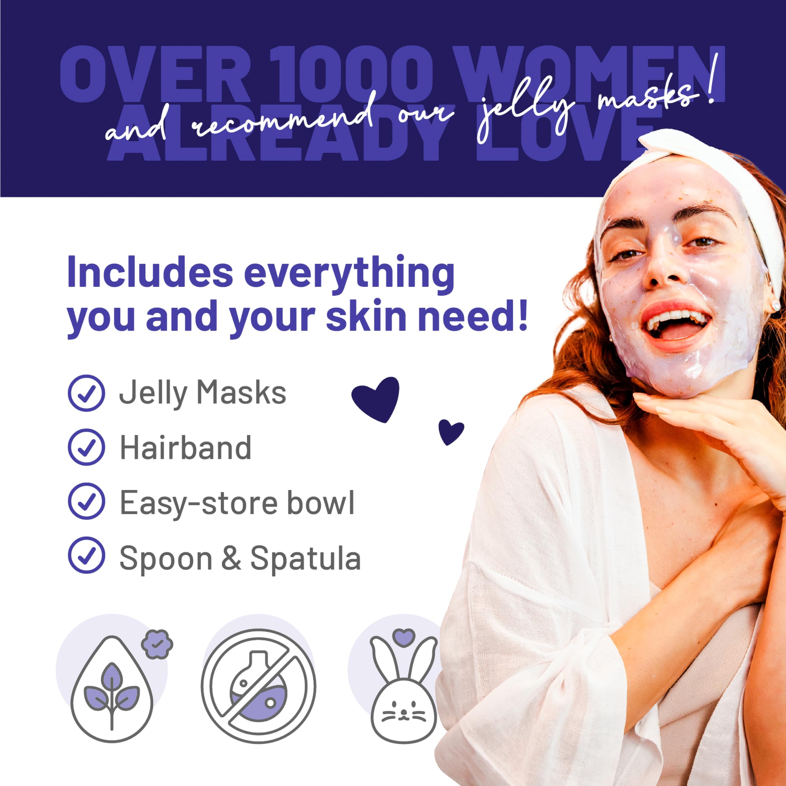 BRÜUN Blue Lavender Peel-Off Jelly Face Mask | 23 fl oz Hydrating Gel Mask for Spa & Skin Care | Moisturizing Facial Treatment for Dry Skin & Relaxation at Home