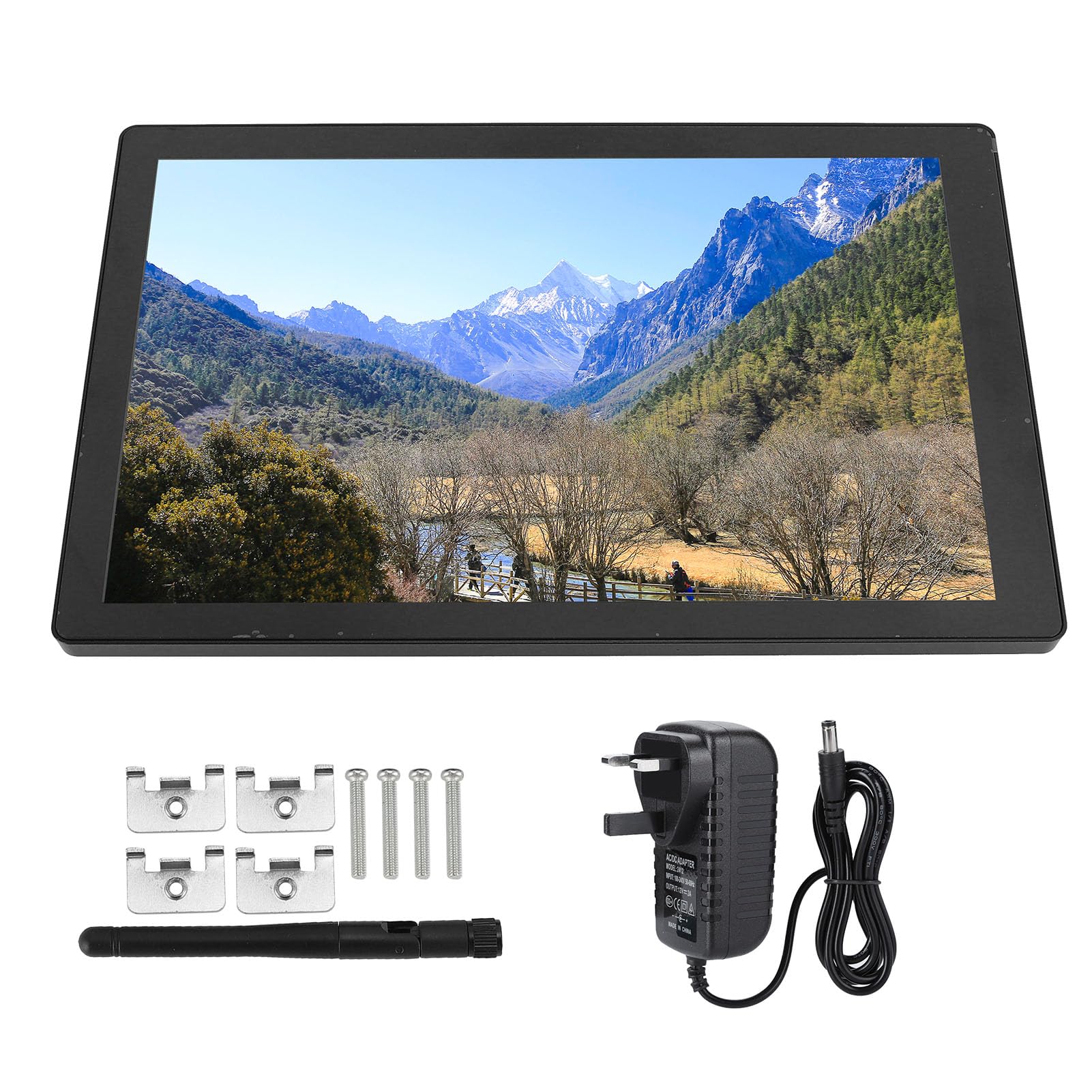 10.1 Inch Portable Touchscreen Monitor with 1280x800 Resolution - RS232/RS485/USB/HDMI Ports - Industrial Grade Display for Laptop, PC & Raspberry Pi - Perfect for Business, Gaming & Digital Signage (UK Plug)