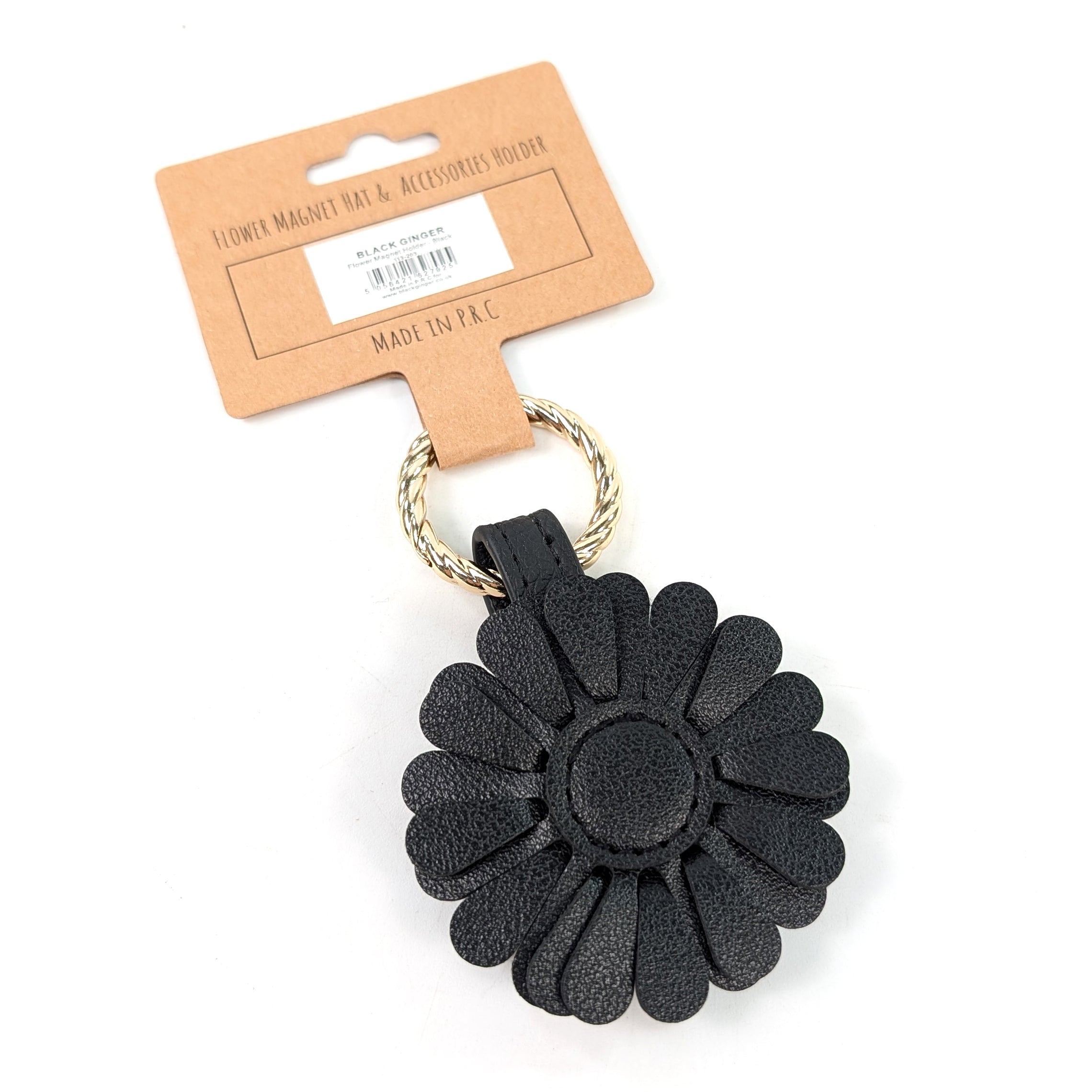 Black Flower Magnet Holder - Strong Magnetic Clip for Fridge, Office, Kitchen & Home Organization