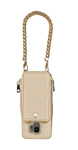 Premium All-in-One Crossbody Phone Case & Wallet for Samsung Galaxy S9 - Gold | Hands-Free Convenience for Travel, Shopping & Everyday Use