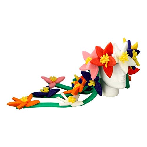 Spring Flower Foam Party Hats for Women & Girls - Floral Hair Accessories, Hair Vines & Headbands - Perfect for Spring Festivals, Weddings, Bachelorette Parties & Outdoor Events