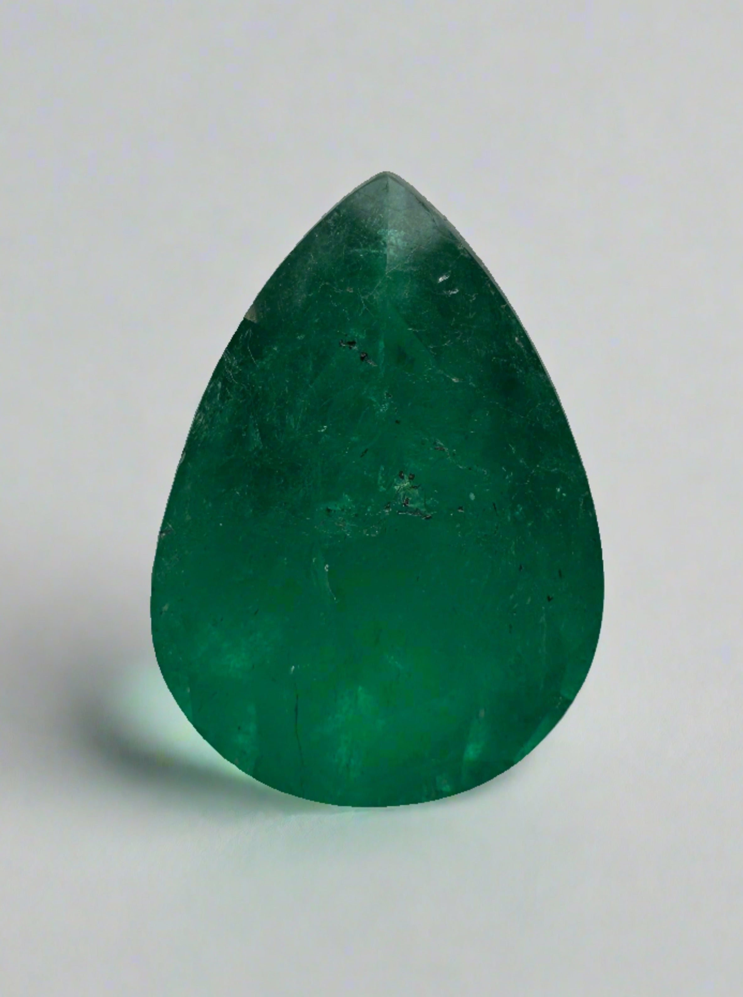 5.0 Carat 14x10mm Dark Green Natural Loose Colombian Emerald Pear Cut Gemstone for Jewelry Making, Engagement Rings & Luxury Gifts
