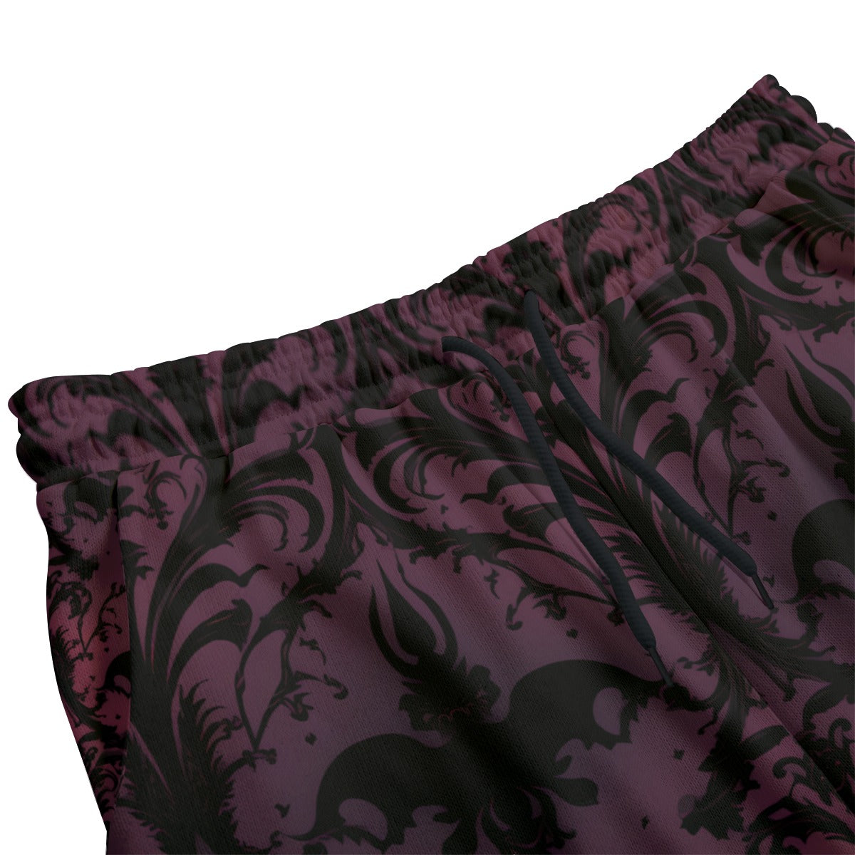 Gothic Purple Knitted Fleece Pants for Women - Soft Winter Thermal Lounge Pants - Cozy Gothic Style Leggings for Home, Sleep & Casual Wear