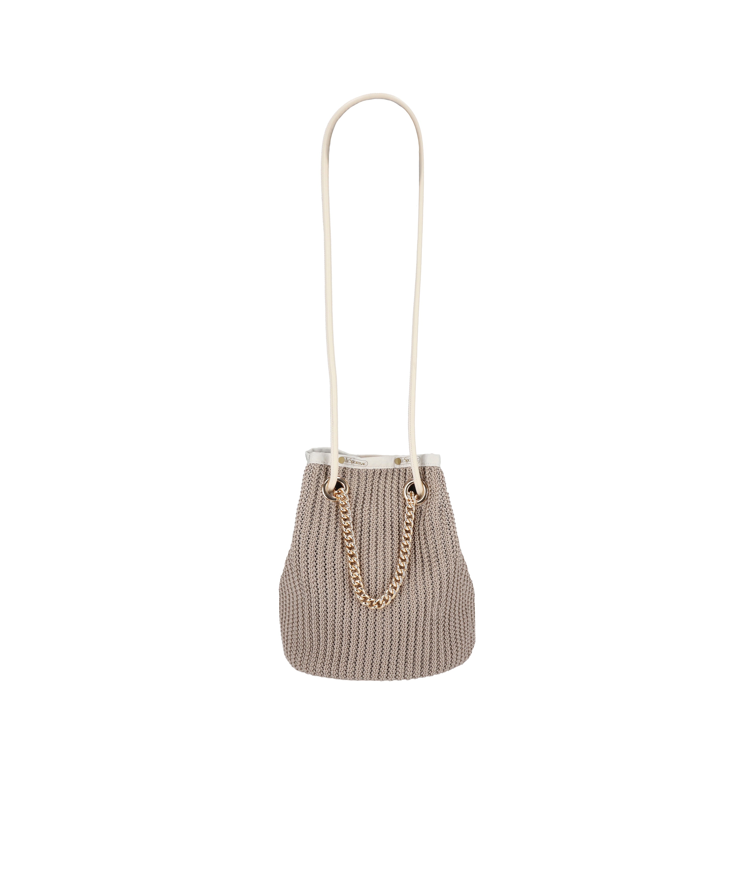Crochet Chain Small Bucket Bag - Handmade Boho Style Shoulder Purse for Women - Perfect for Beach, Shopping & Casual Outings
