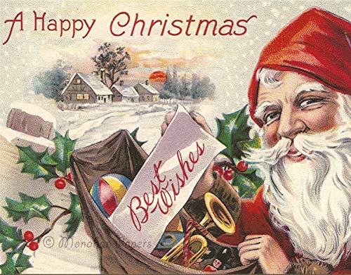 Christmas Santa Claus Paper Placemats - Set of 24 Holiday Table Decorations for Festive Dining, Party & Home Decor - Xmas Dinner, Family Gatherings & Holiday Celebrations
