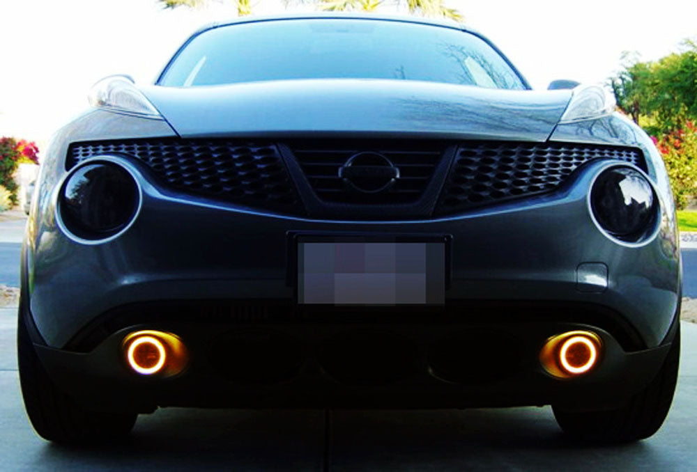 3 Pack Amber LED Halo Angel Eyes Projector Fog Lights for Cars - Durable 40-LED Rings with Clear Visibility for Night Driving & Off-Road Adventures