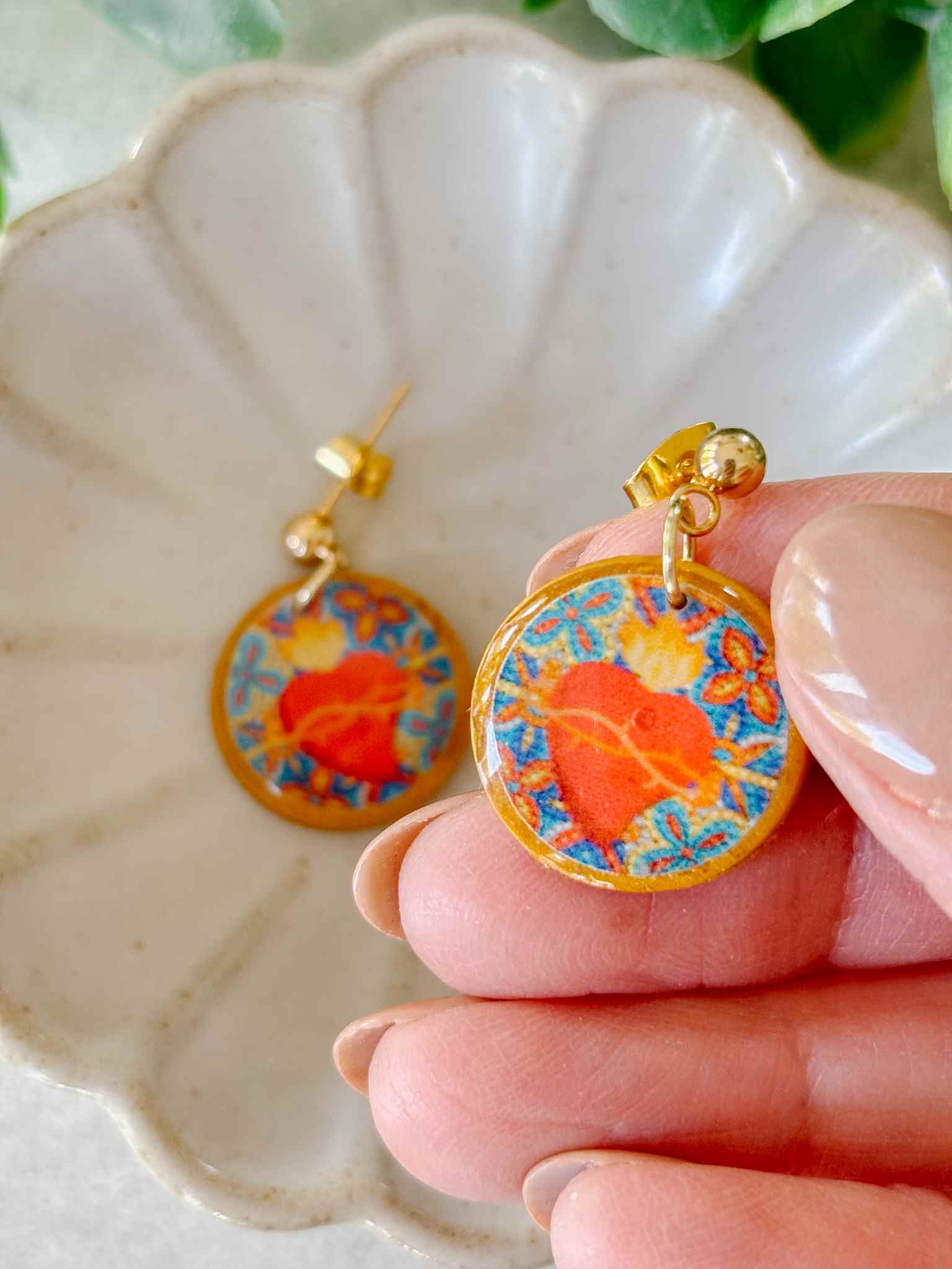 Handmade Sacred Heart of Jesus Earrings - Religious Jewelry for Women - Perfect for Church, Weddings & Faith-Based Gifts