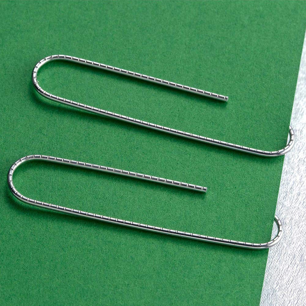 Vinaco 500PCS Non-Slip Paper Clips Set - 1.3 Inch & 2.0 Inch Medium & Jumbo Size, Durable Rustproof Coated Metal Clips for Office, School, Home Organization, Document Filing, Bookmarking and Craft Projects