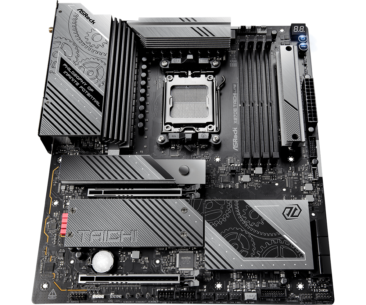 ASRock X870E Taichi Lite AM5 DDR5 ATX Motherboard - High Performance Gaming & Content Creation PC Build for AMD Ryzen 7000 Series Processors | Perfect for 4K Gaming, Video Editing & Streaming Setup