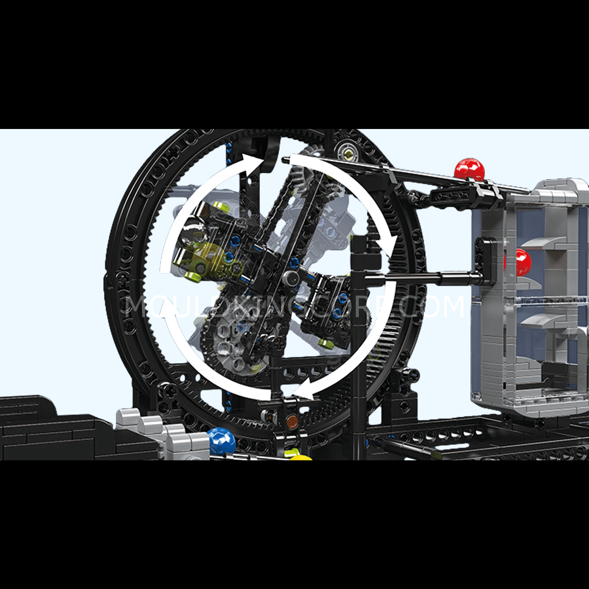 Mould King 26015 GBC Planetary Lift Building Set - 1,009 Piece STEM Educational Toy for Adults & Kids | Creative Construction Blocks for Home Decor, Birthday Gifts & Robotics Enthusiasts