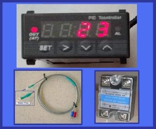 1/32 Mini PID Temperature Controller with SSR & J Type Thermocouple - Precise Temp Control for Espresso Coffee Brewing, Home Brewing, DIY Projects & Laboratory Use