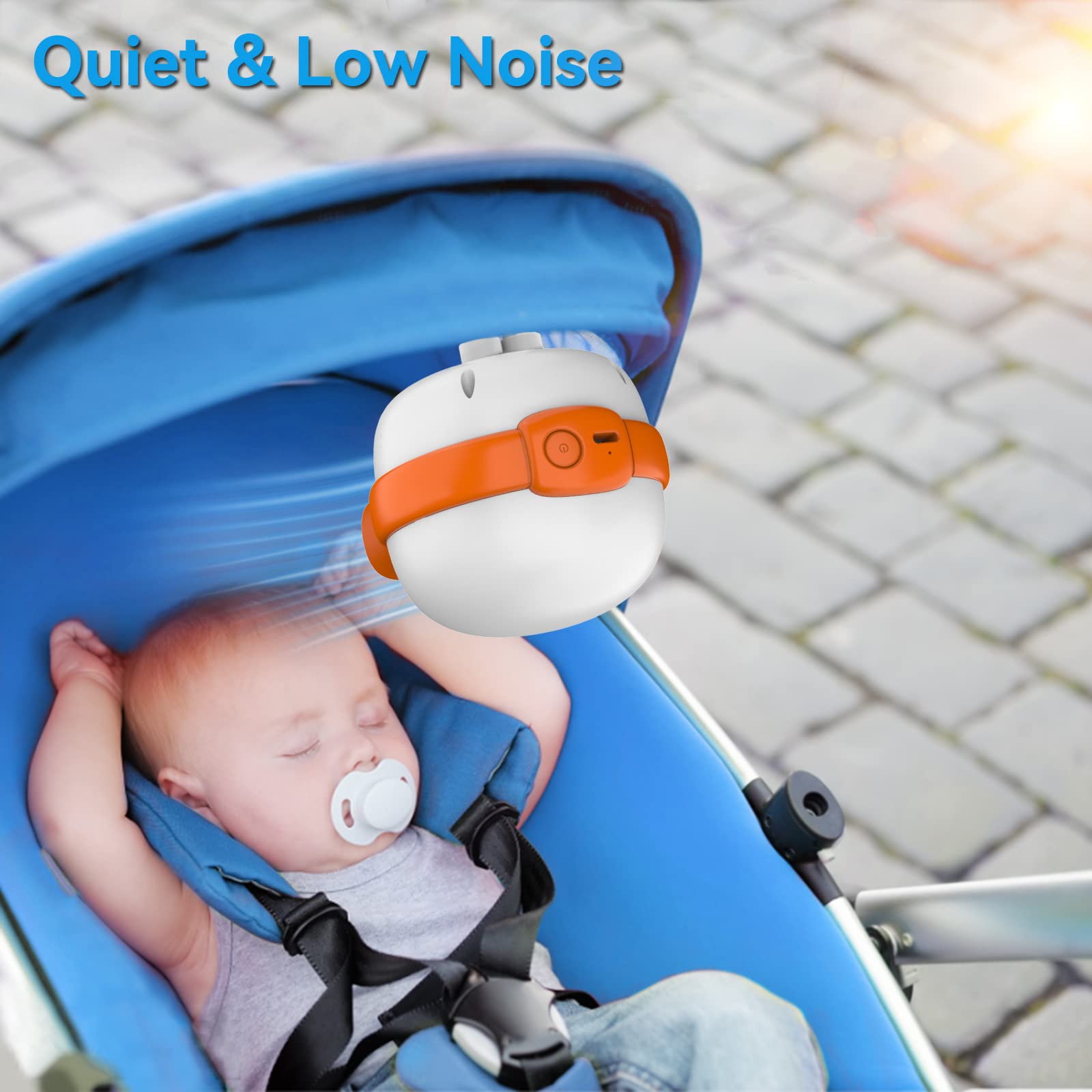 Cadrim Battery Operated Clip-On Stroller Fan for Baby - 3 Speed Adjustable Portable Fan with Flexible Tripod, Handheld Personal Cooling Fan for Car Seat, Crib, Camping, Treadmill & Outdoor Activities - Perfect for Strollers, Baby Carriers and Nursery Rooms