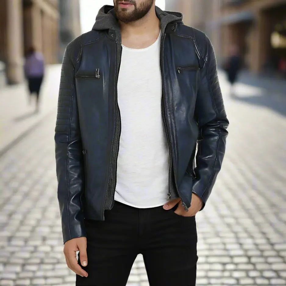 BOL Men's Bally Genuine Lambskin Leather Jacket - Premium Biker Style Outerwear for Casual Wear & Motorcycle Riding