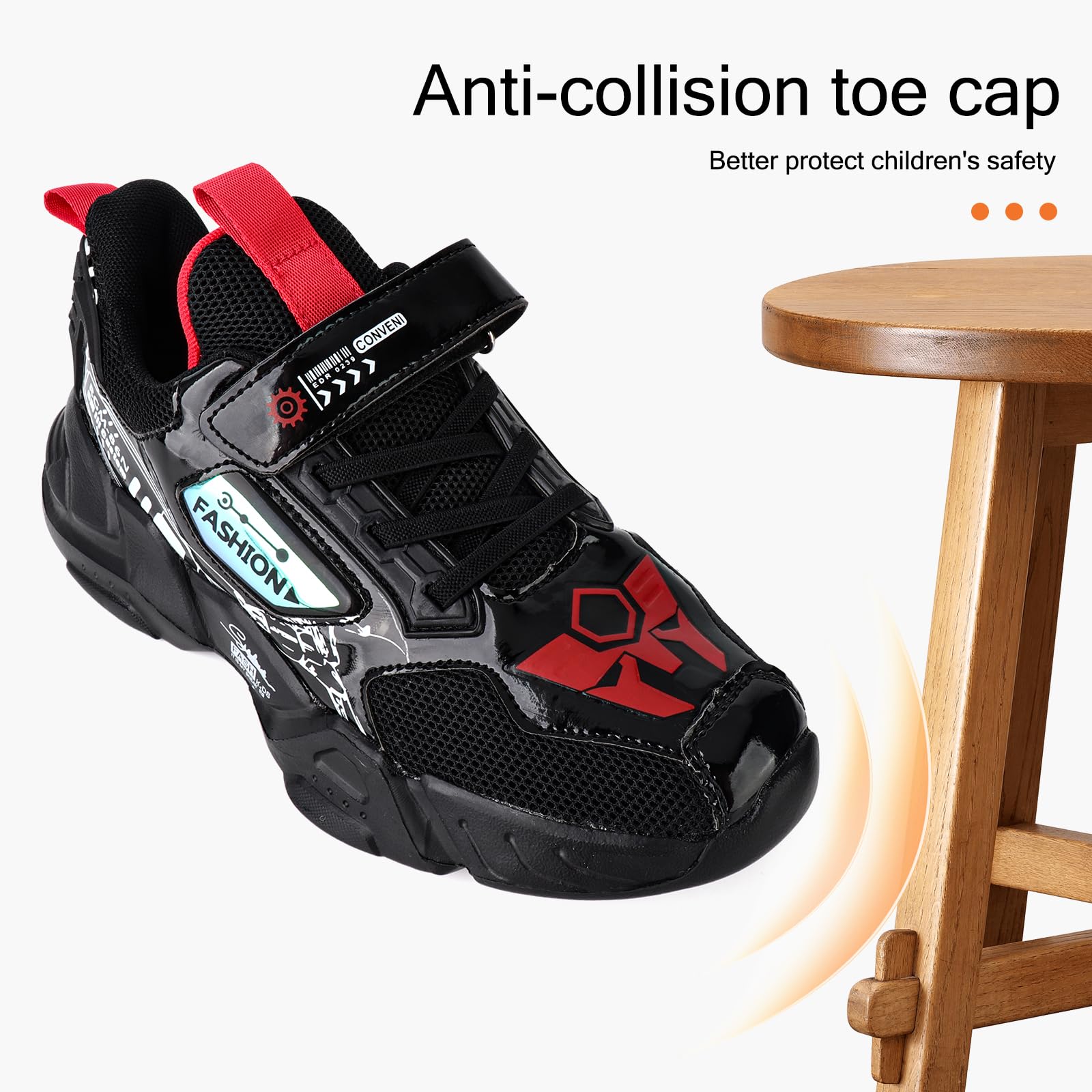 **Boys' Breathable Mesh Sports Shoes - Lightweight Basketball & Running Shoes for Kids - Trendy Casual Sneakers for School, Play & Outdoor Activities**