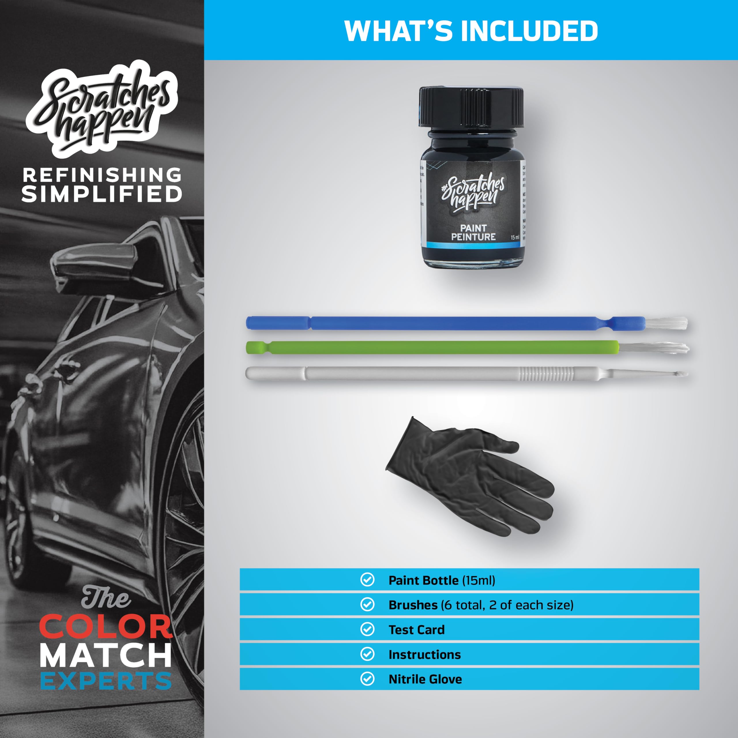 ScratchesHappen Exact-Match Touch Up Paint Kit - White Diamond Pearl (NH-603P) for Honda - Perfect for Car Scratch Repair & Paint Restoration - DIY Automotive Touch Up Solution for Honda Vehicles