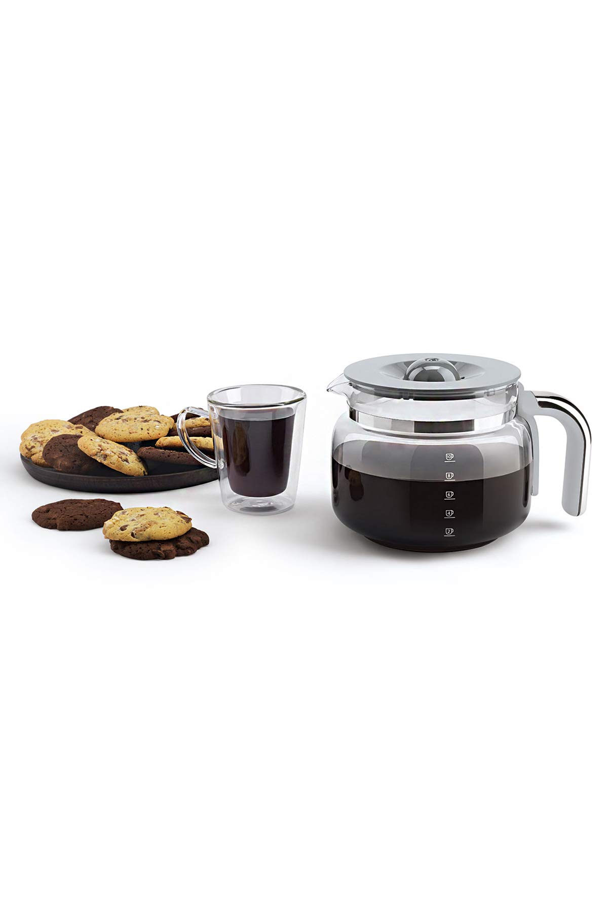 Smeg 11-Cup Filter Coffee Machine - White - Premium Drip Coffee Maker for Home & Office Use