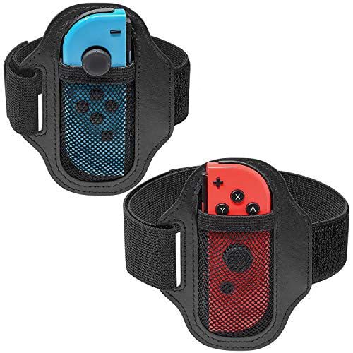 Nintendo Switch Sports Leg Strap - Adjustable Elastic Band for Soccer & Ring Fit Adventure, Compatible with Switch OLED Model (2 Pack) - Perfect for Active Gaming & Fitness Workouts