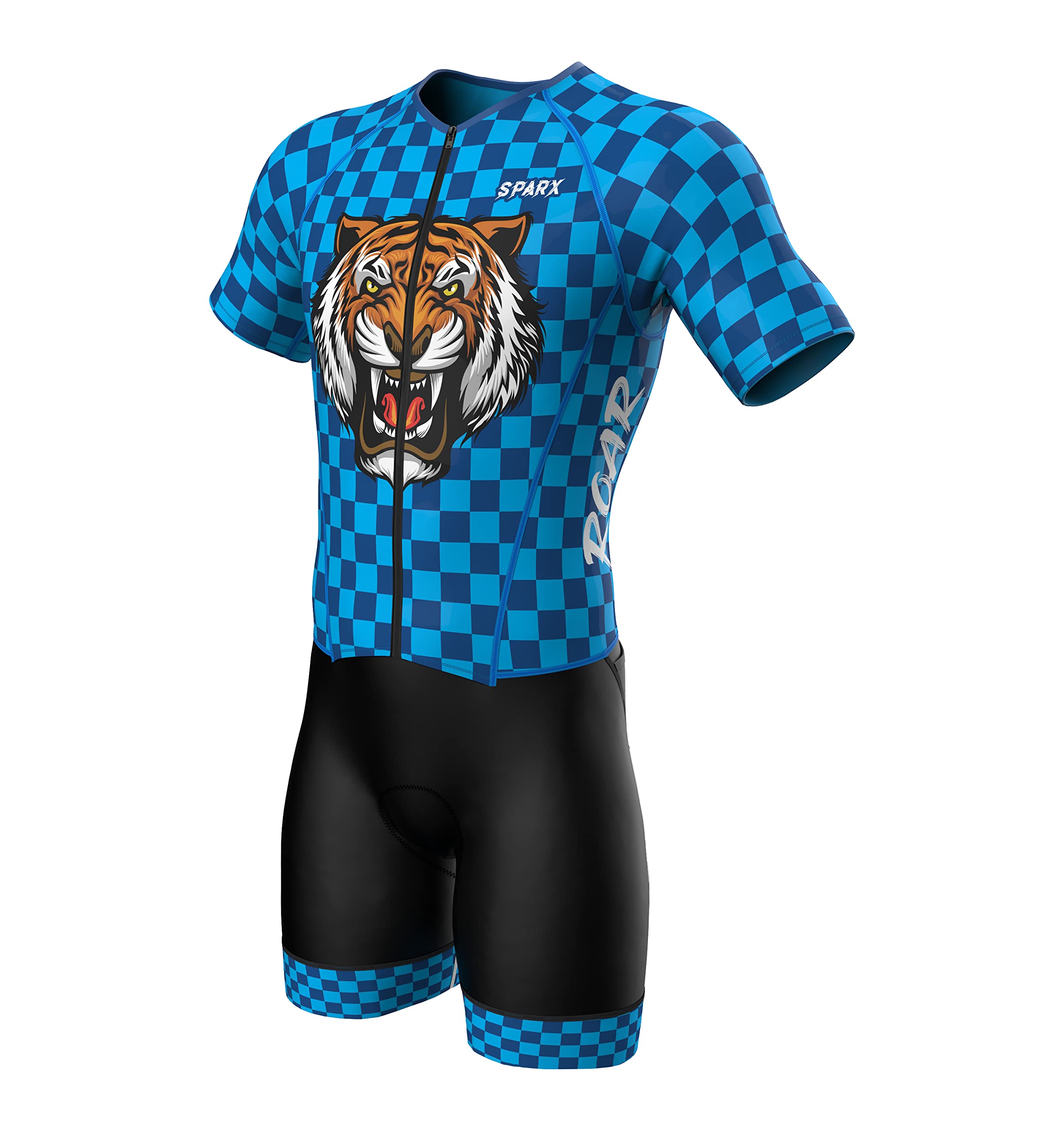 Sparx Men's Elite Aerosuit Triathlon Suit - Short Sleeve Triathlon Skinsuit for Competitive Swimming, Cycling & Running - High Performance Triathlon Gear for Men