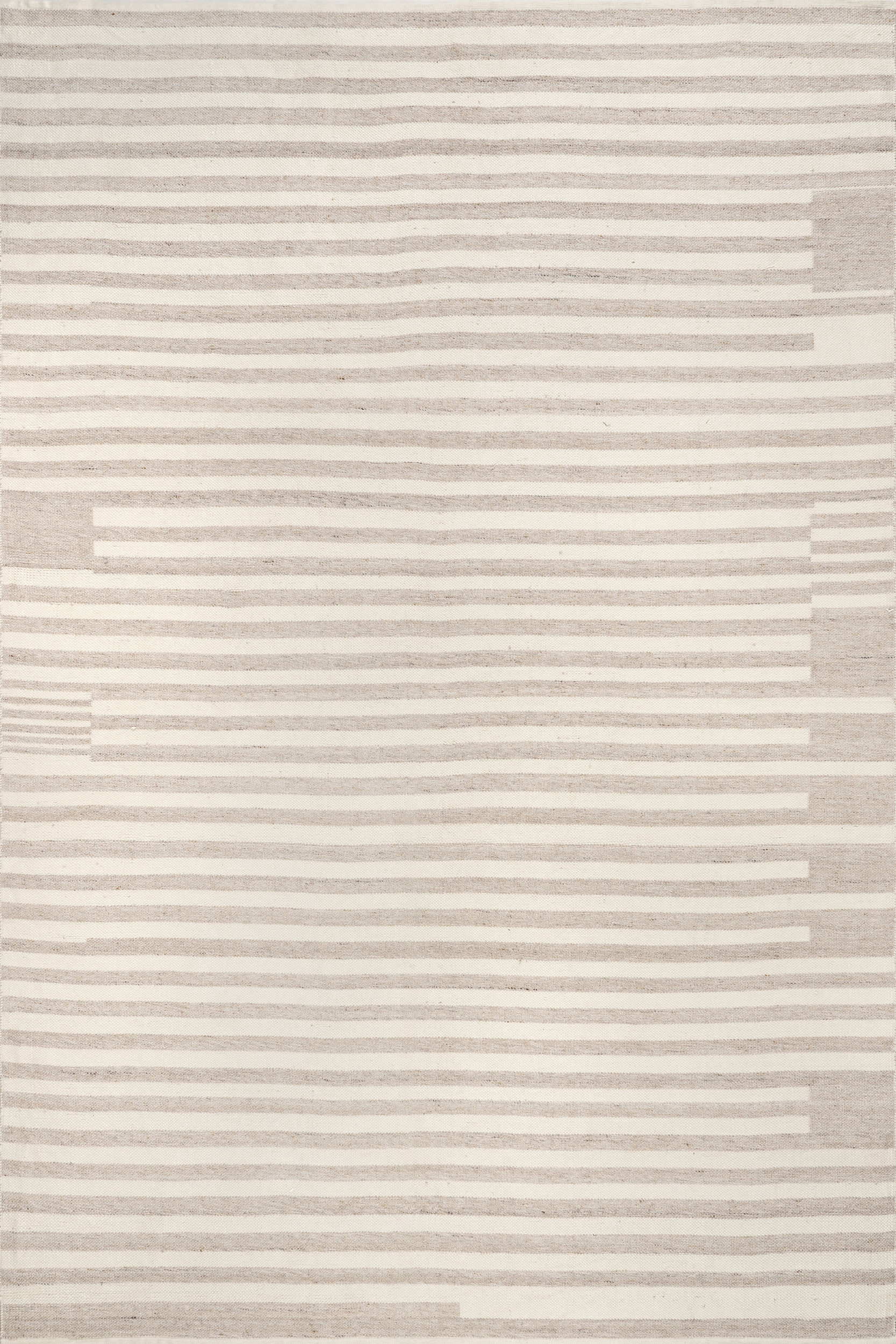 Auriel Striped Indoor Outdoor Area Rug - Soft Beige Bohemian Design for Living Room, Bedroom, Patio & Deck Decor