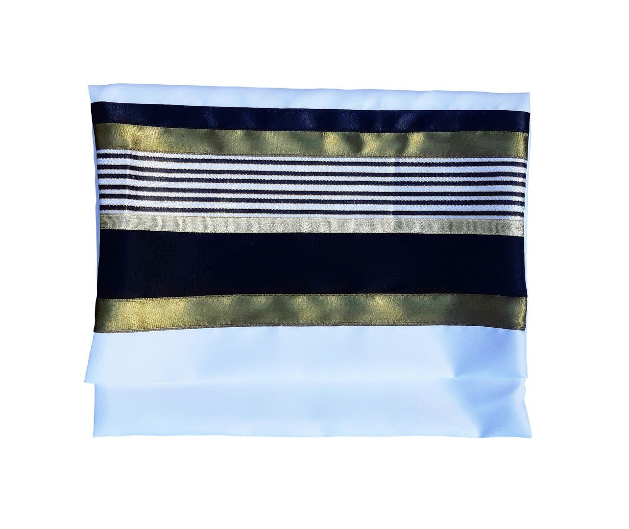 JOSEPH Premium Gold, Black & Olive Green Striped Tallit Bag - Personalized Bar Mitzvah Prayer Shawl Pouch - Perfect for Synagogue Services, Jewish Ceremonies & Gift Giving