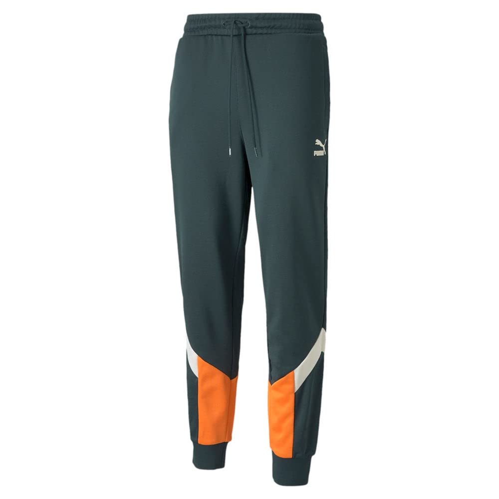 PUMA Men's Iconic MCS Casual Pants - Green | Comfortable Athletic Joggers for Gym, Running & Streetwear Fashion